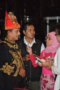 Bupati Bireuen H Ruslan Daud diacara launching Festival Seudati di Jakarta (Foto Deffi Adha)