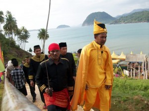 Upacara Seumeuleung Raja Daya di Lamno, Aceh Jaya, Minggu (28/10)