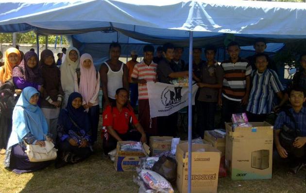 Kunjungan LDK FUAT ke tempat pengungsi Rohingya di Krueng Raya (Ist)
