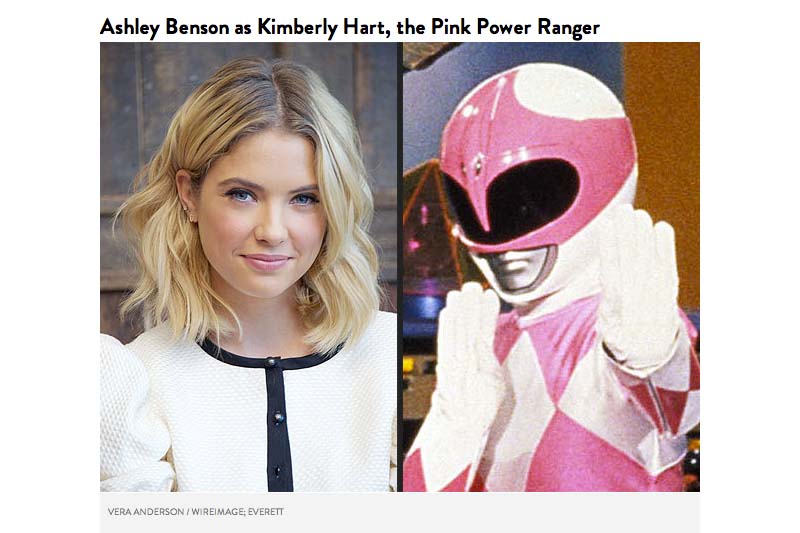 Ashley Benson sebagai Kimberly Hart  Pink Power Ranger