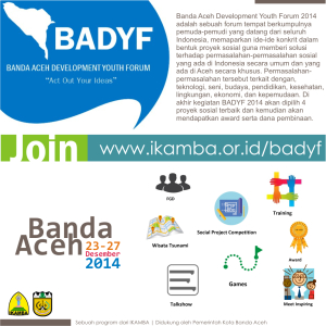 Banda Aceh Development Youth Forum 2014