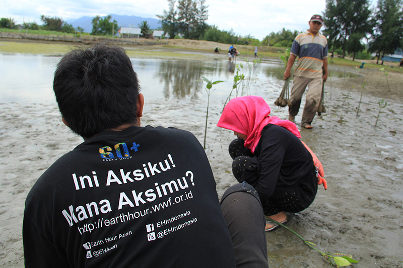 Ini Aksiku Mana Aksi Mu, slogan dari relawan EH Aceh (Foto M Iqbal-SeputarAceh.com)