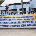 Demo Karyawan PT PIM Aceh Utara