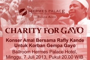 Minggu Ini, “Charity for Gayo” Bersama Rafly Kande