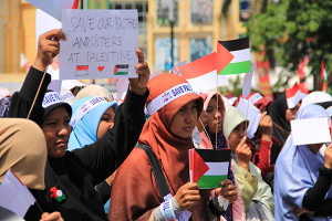 Selamatkan saudara-saudara kami di Palestina (Foto M Iqbal/SeputarAceh.com)