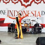 Martina Fiani menarikan tarian Denok Semarangan pada acara One Indonesia Day di Kota Ansan, Korea Selatan (IST)