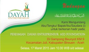 Dayah Entrepreneur Hadir di Aceh