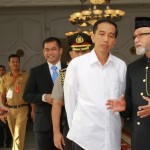 Presiden Jokowi saat berada di Pendopo Gubernur (Foto @HumasAceh)