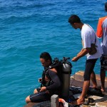 Peserta dive akan melakukan Orientasi Bawah Air (OBA) di Pulau Weh Dive Festival di pantai Gapang, Sabang (Foto M Iqbal/SeputarAceh.com)