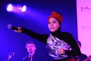 Lala Karmela tampil perdana acara MLD-Spot Jazz In Town di Ballroom Hermes Hotel, Banda Aceh (Foto M Iqbal/SeputarAceh.com)