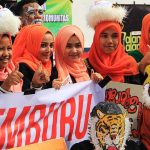 Sejumlah lintas komunitas acungkan jempol sebagai dukungan peringatan Hari Harimau Sedunia di Banda Aceh (Foto M Iqbal/SeputarAceh.com)